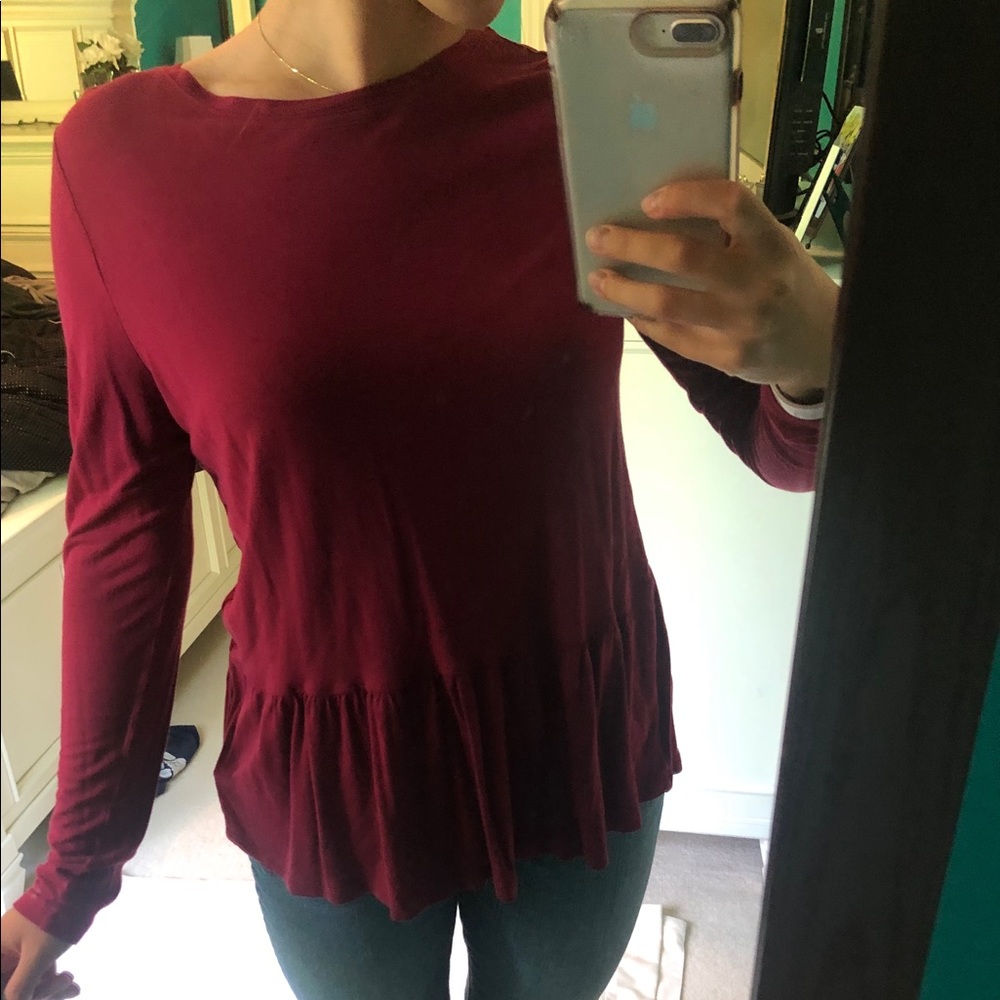 Old navy drop peplum long sleeve